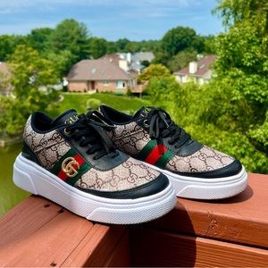 GG Monogram Platform Sneakers Sz 7W